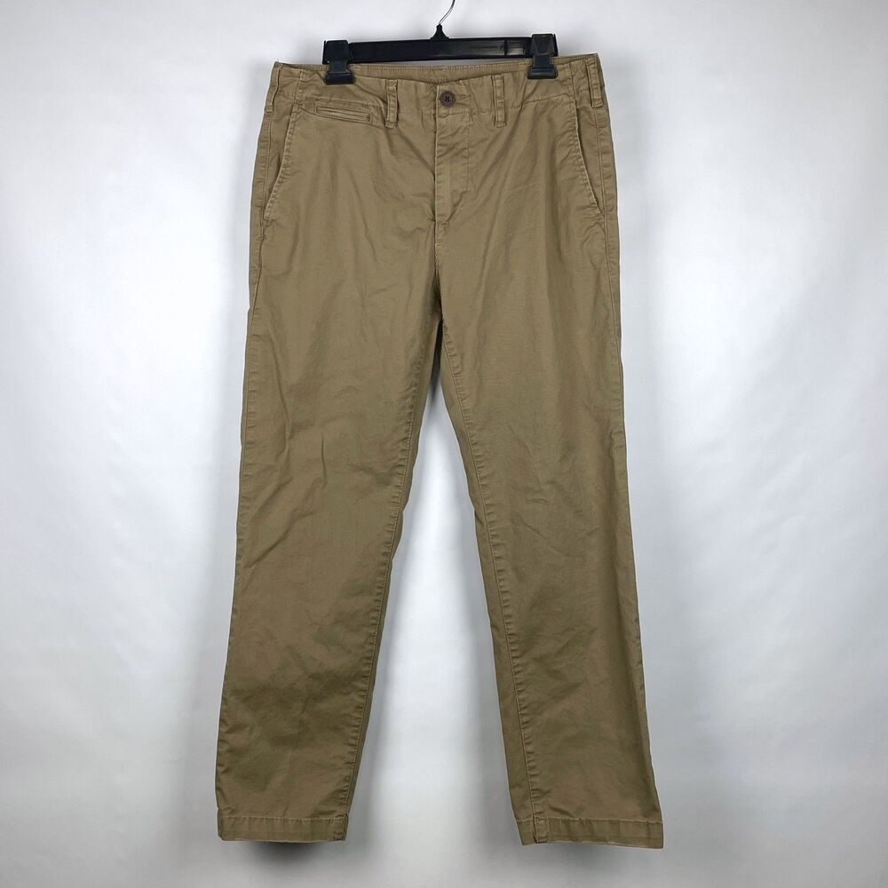 American Eagle Athletic Straight Lived In Khaki Pants Beige Men's 31x30 tag